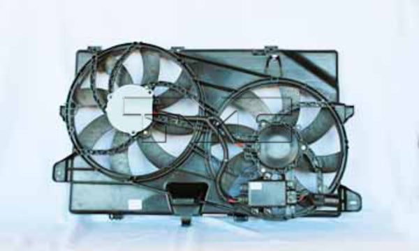 Dual Radiator & Condenser Cooling Fan Assembly for 10-14 Ford Edge w/o Tow Pkg