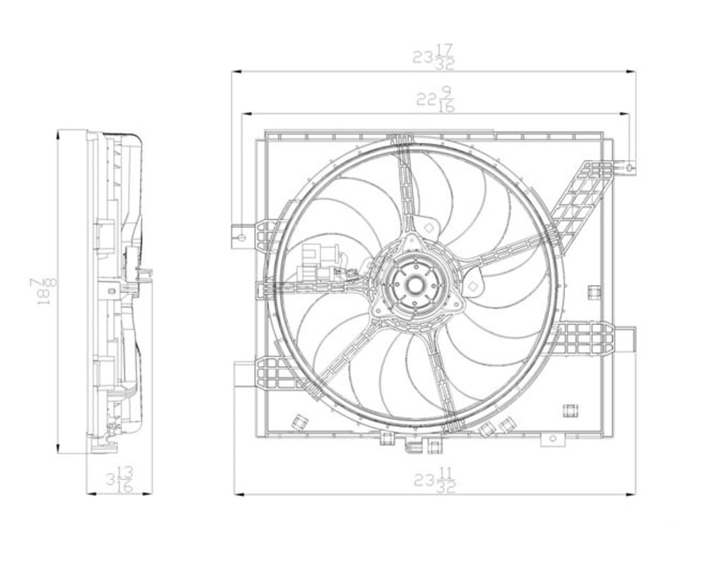 Dual Radiator & Condenser Cooling Fan Assembly for 12-19 Nissan Versa Sedan AT