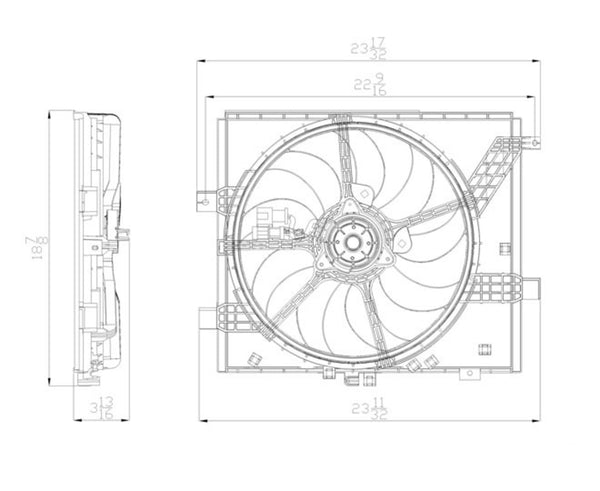 Dual Radiator & Condenser Cooling Fan Assembly for 12-19 Nissan Versa Sedan AT