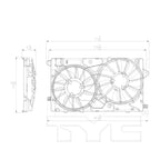 Dual Radiator & Condenser Cooling Fan Assembly for 10-16 Buick LaCrosse/Allure