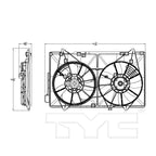 Dual Radiator & Condenser Cooling Fan Assembly for 13-17 Mazda CX-5 MA3115152