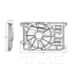 Dual Radiator Condenser Cooling Fan Assembly for 13-19 Ford Fusion 2.0L Hybrid