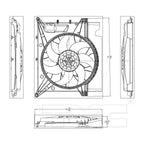 Dual Radiator & Condenser Cooling Fan Assembly for 03-14 Volvo XC-90  VO3115112