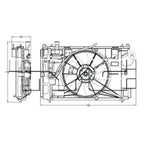 Dual Radiator & Condenser Cooling Fan Assembly for 12-19 Toyota Prius C