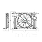 Dual Radiator & Condenser Cooling Fan Assembly for 14-19 Toyota Corolla