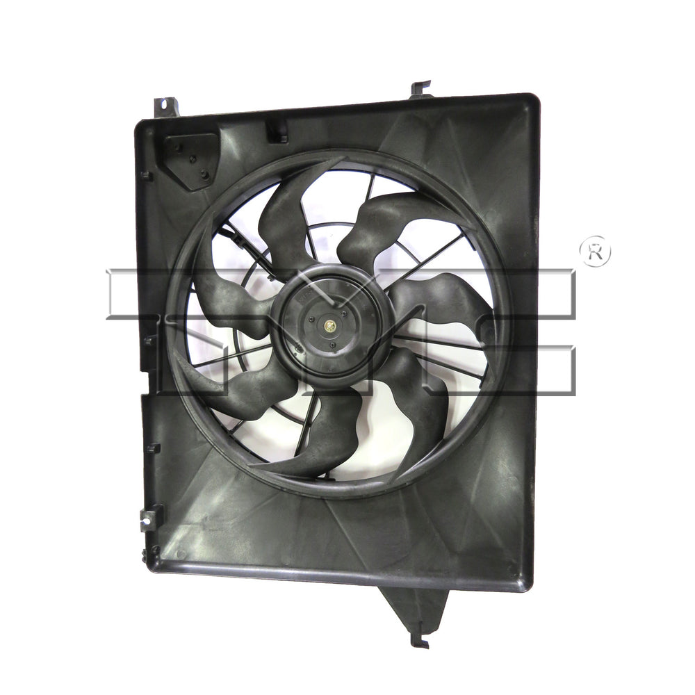 Radiator & Condenser Cooling Fan for 13-18 Hyundai Santa Fe/14-15 Kia Sorento