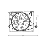 Radiator & Condenser Cooling Fan for 13-18 Hyundai Santa Fe/14-15 Kia Sorento