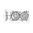 Dual Radiator Condenser Cooling Fan Assembly for 14-18 Mazda Mazda-3 Japan Built
