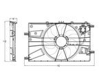 Dual Radiator & Condenser Cooling Fan Assembly for 15-16 Chevy Cruze 1.4