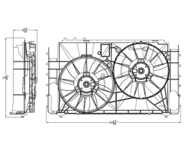 Dual Radiator & Condenser Cooling Fan Assembly for 13-18 Toyota RAV-4 US Built