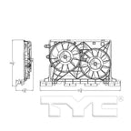 Dual Radiator & Condenser Cooling Fan Assembly for 11-16 Scion TC SC3115103
