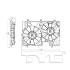 Radiator Condenser Cooling Fan Assembly for 03-07 Cadillac CTS GM3120106
