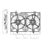 Radiator & Condenser Cooling Fan for 13-18 Nissan NV200/15-18 City Express