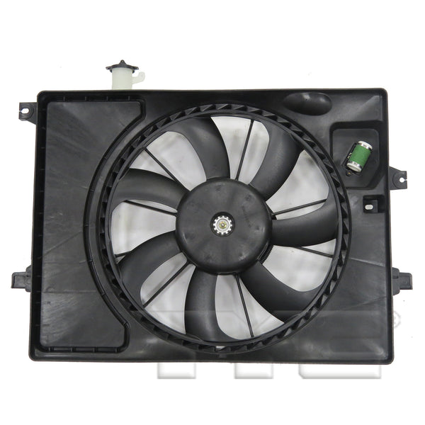 Radiator Condenser Cooling Fan Assembly for 14-16 Hyundai Elantra/15-16 Forte