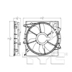 Dual Radiator Condenser Cooling Fan Assembly for 15-17 Hyundai Sonata 1.6L/2.0L