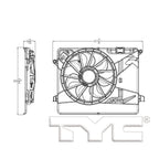 Dual Radiator & Condenser Cooling Fan Assembly for 13-20 Buick Encore 95301357