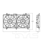 Dual Radiator & Condenser Cooling Fan Assembly for 12-15 Chevy Camaro 3.6L