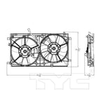 Dual Radiator & Condenser Cooling Fan Assembly for 16-19 Toyota Prius