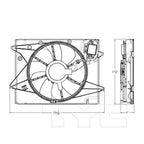 Dual Radiator & Condenser Cooling Fan Assembly for 15-17 Hyundai Sonata
