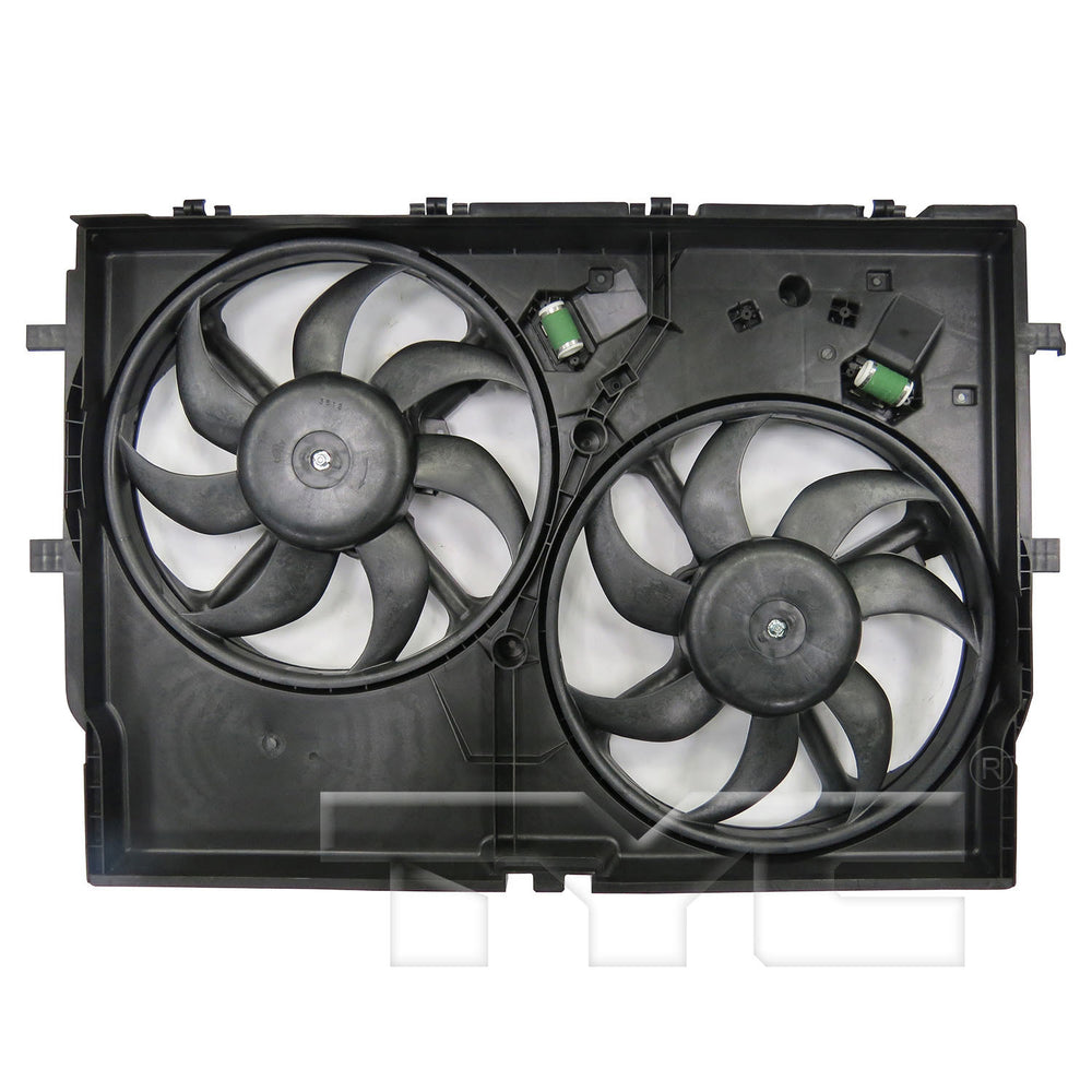 Dual Radiator & Condenser Cooling Fan Assembly for 14-19 Ram ProMaster 3.0L w/AC