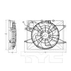 Dual Radiator & Condenser Cooling Fan Assembly for 14-15 Kia Optima 2.4L