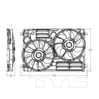 Dual Radiator & Condenser Cooling Fan Assembly for 17-19 Ford Escape 1.5L/2.0L