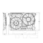Dual Radiator & Condenser Cooling Fan Assembly for 17-19 Ford Fusion 2.7L Turbo