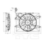 Dual Radiator & Condenser Cooling Fan Assembly for 14-16 Kia Optima Hybrid