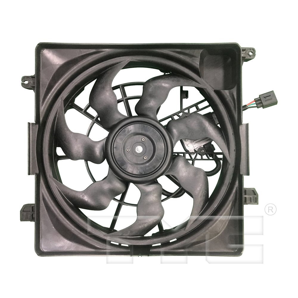 Dual Radiator Condenser Cooling Fan Assembly for 16-19 Hyundai Tucson 1.6L Turbo