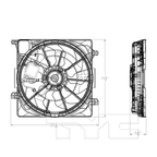 Dual Radiator Condenser Cooling Fan Assembly for 16-19 Hyundai Tucson 1.6L Turbo