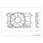 Dual Radiator & Condenser Cooling Fan Assembly for 17-19 Chevy Cruze 1.4L Sedan