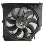 Dual Radiator & Condenser Cooling Fan Assembly for 04-10 BMW X3 600W