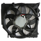 Dual Radiator & Condenser Cooling Fan Assembly for 04-10 BMW X3 600W