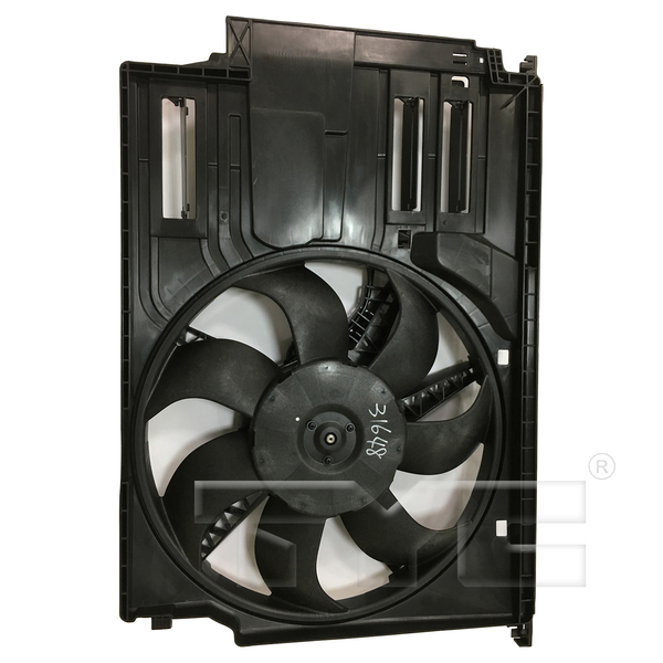 Dual Radiator & Condenser Cooling Fan for 16-18 BMW X1