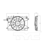 Radiator & Condenser Cooling Fan Assembly for 17-20 Kia Niro Hybrid