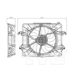 Radiator/Condenser Cooling Fan for 19-21 Dodge Ram 1500 3.6/5.7L 68275634AD