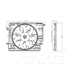Radiator/Condenser Cooling Fan for 18-21 Volvo XC60 2.0L Turbo 31657360-9