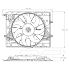 Radiator & Condenser Cooling Fan Assembly for 17-19 Mercedes GLC Class 2.0L