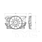 Cooling Fan Assembly for 21-23 Kia Seltos 1.6 Turbo KI3115166 25380 Q5000