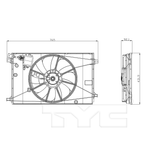 Cooling Fan Assembly for 22-23 Toyota Corolla X 2.0L TO3115219 89257-K0020