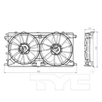 Cooling Fan Assembly for 21-23 Ford F-150 3.5L FO3115236 ML3Z 8C607 C