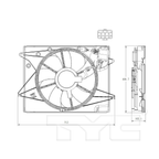 Radiator & Condenser Cooling Fan Assembly for 18-19 Hyundai Sonata 2.4L