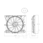 Radiator & Condenser Cooling Fan for 21-25 Jeep Grand Cherokee 3.6L/5.7 SD