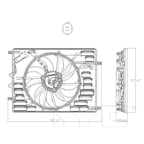 Radiator & Condenser Cooling Fan Assembly for 22-24 Volvo XC-60 31493262