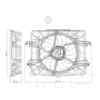 Radiator & Condenser Cooling Fan Assembly for 19-24 Ram Pickup 3.0/5.7L