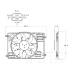 Radiator & Condenser Cooling Fan Assembly for 20-25 Mercedes GLB-250 2479060100