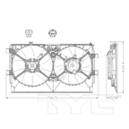 Cooling Fan Assembly for 16-22 Mitsubishi Outlander Sport MI3115144 1355A095