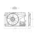 Cooling Fan Assembly (Rad & Cond) for 20-23 Mazda C.X-30 MA3115179 PAF3-15-025