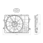 Cooling Fan Assembly (Rad & Cond) for 22-25 Hyundai TUCSN HY3115187 25380-N9700