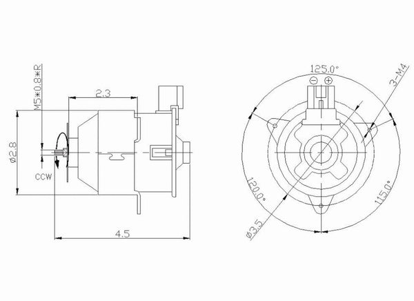 Radiator & Condenser Cooling Fan Motor for 02-06 Toyota Camry L4 (US Built)